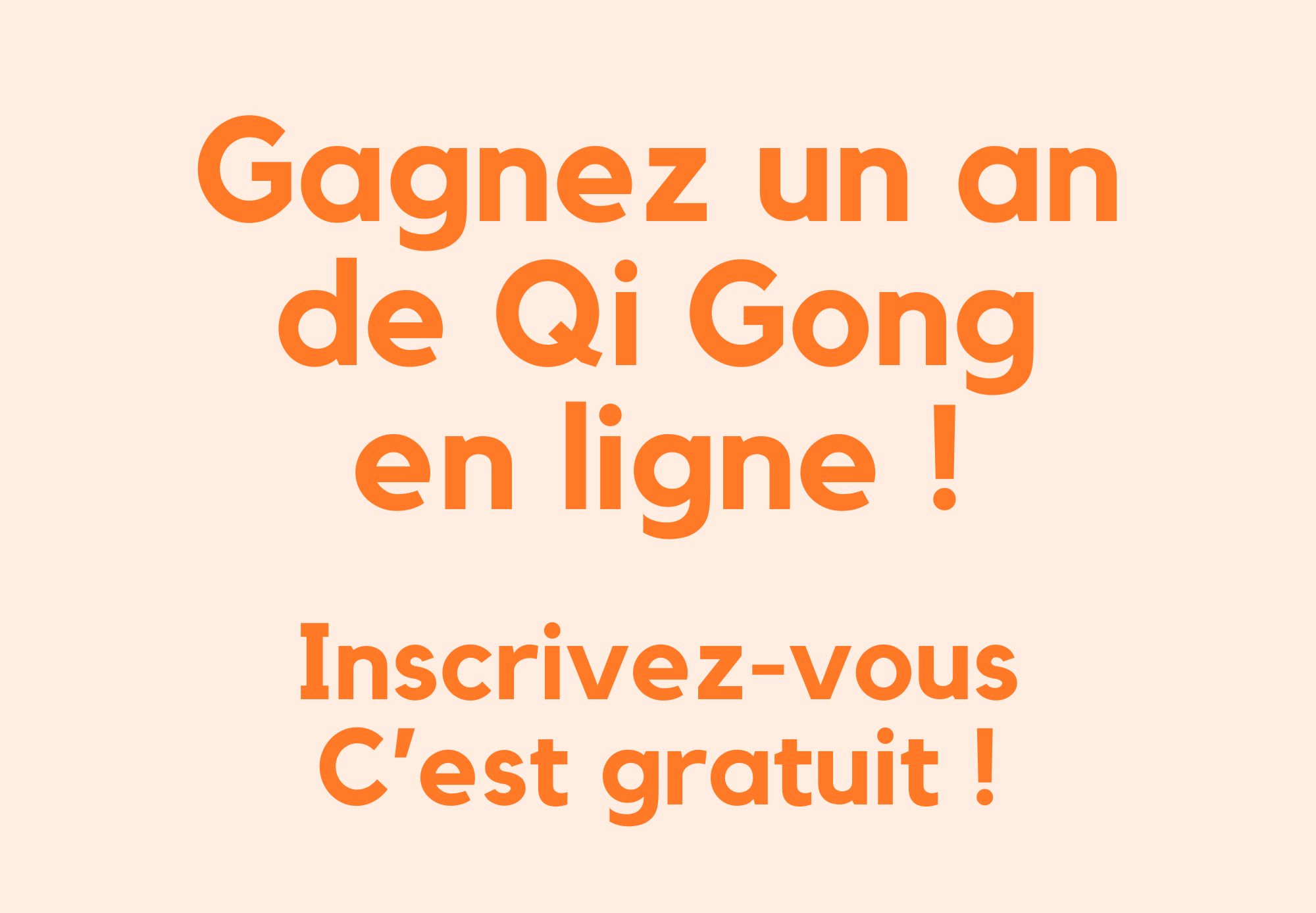 Gagnez un an de Qi Gong en ligne
